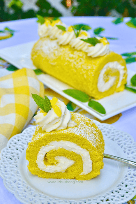 Lemon Cream Cake Roll Liz Bushong