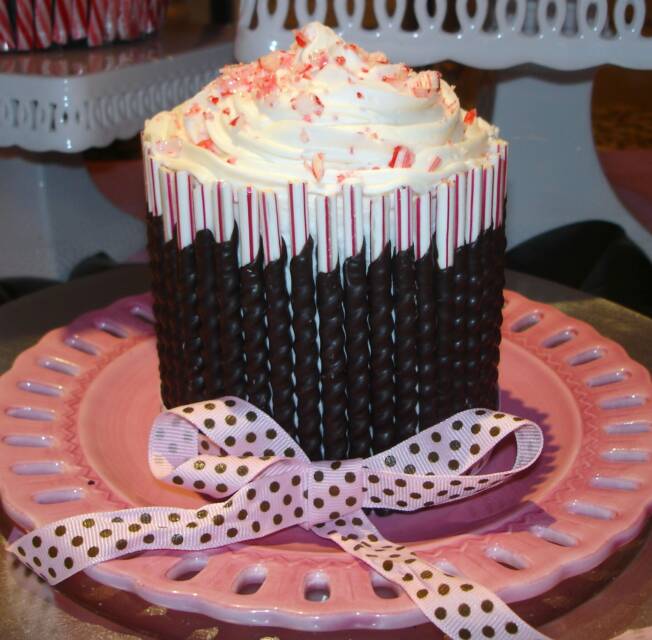 Chocolate Peppermint Candy Cake