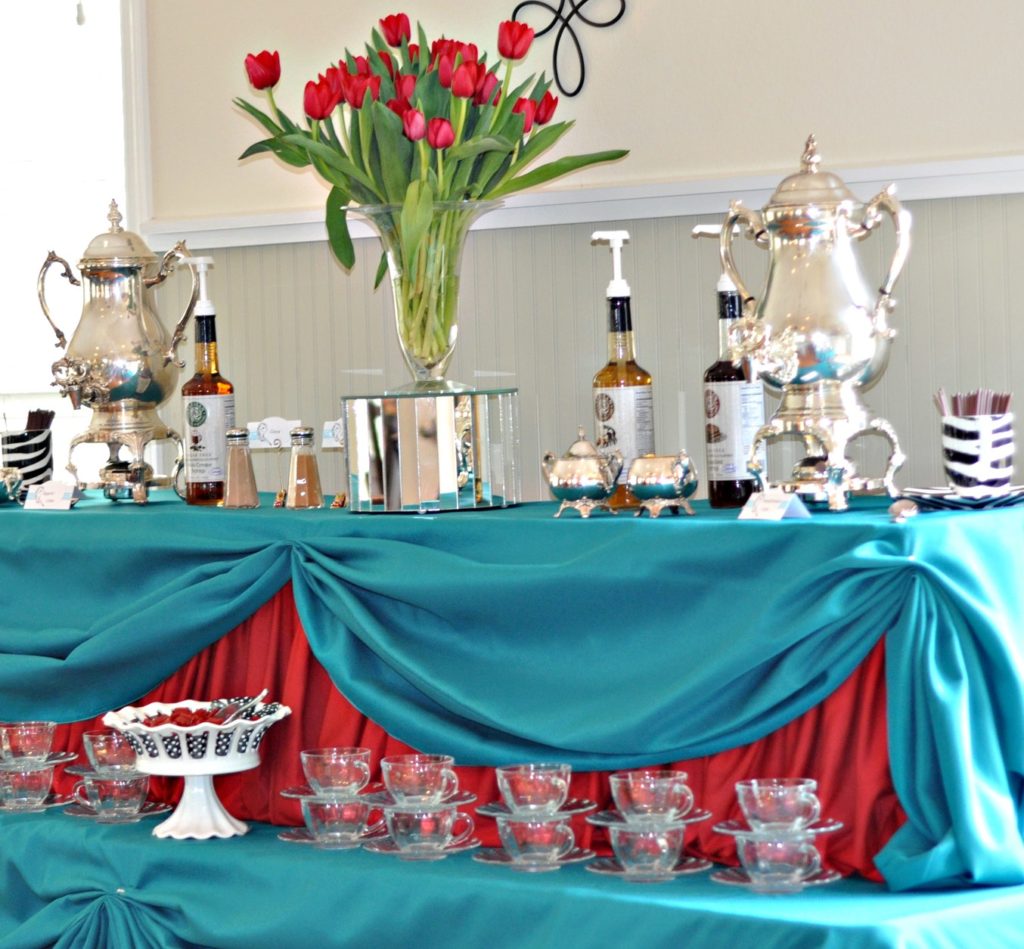 Red High Heel Bridal Shower Beverage Bar