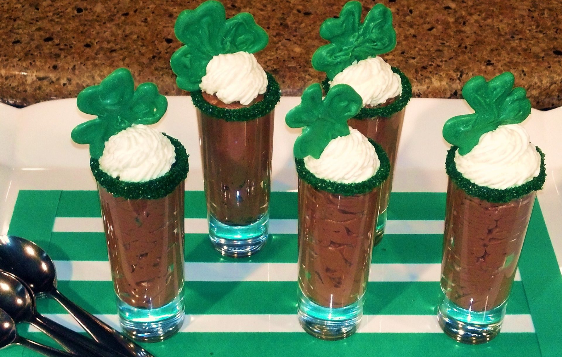 St Patricks Day Chocolate Mint Mousse Liz Bushong