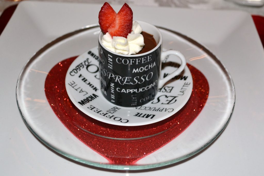 Pots de creme dessert for Valentine Day Tea