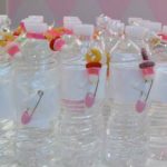 Owl Baby Shower- Pink and White Water Bottles
