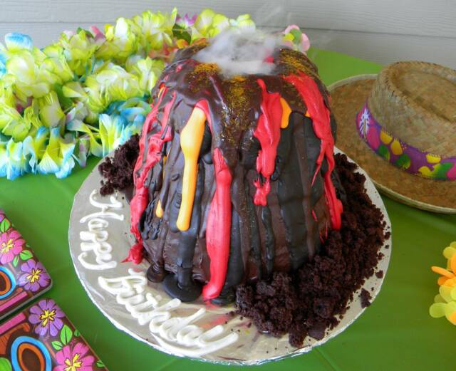 Volcano Birthday Cake Recipe - Andrea Meyers