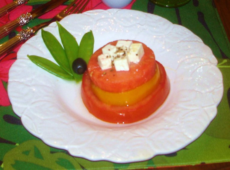 Tomato Melon Feta Salad