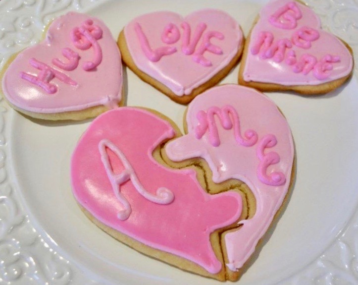 Heart Puzzle Shaped Butter Cookies Recipe lizbushong.com