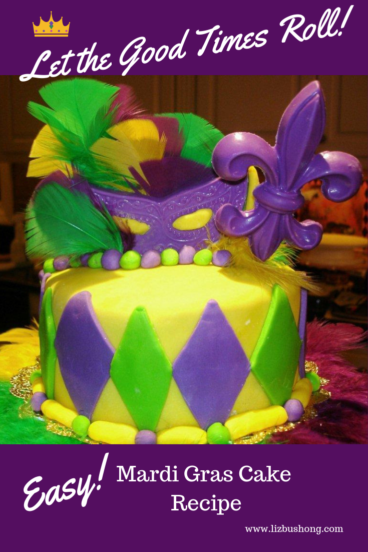 Mardi Gras Cake lizbushong.com