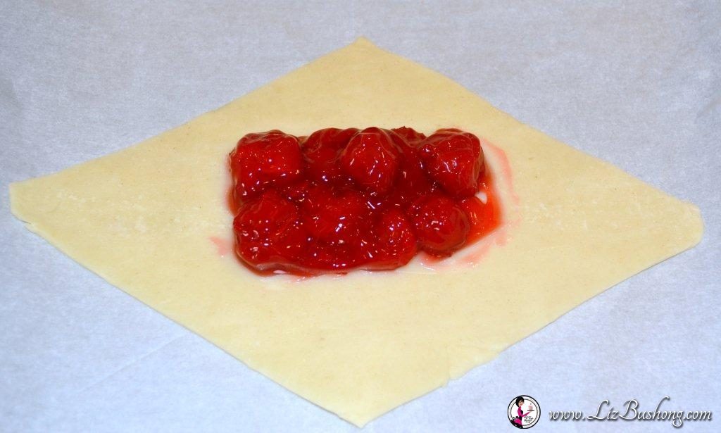 Cherry Pie Pastry envelop with filling
