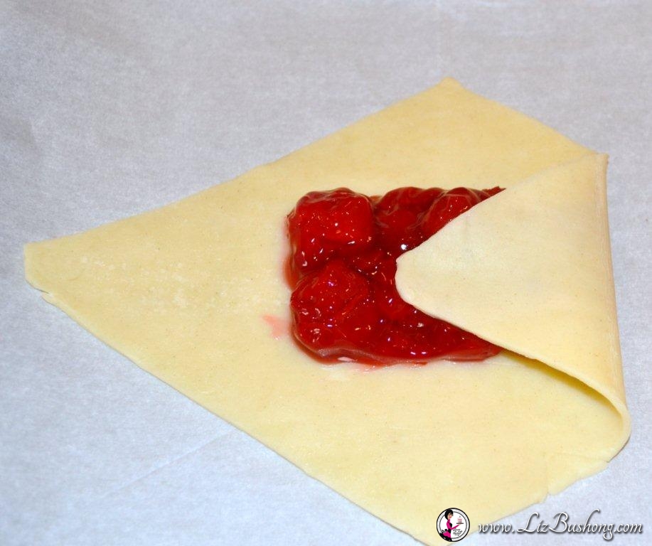 Cherry Pie Pastry envelope folding process part 1