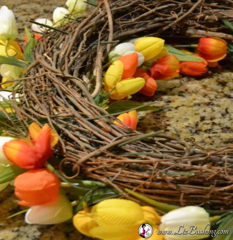 Tulip Wreath Tutorial Supplies www.lizbushong.com