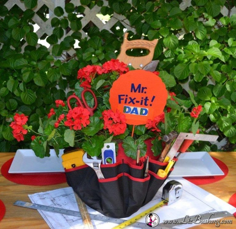 Father’s Day-Mr. Fix-it |Tool-Time Centerpiece with Menu