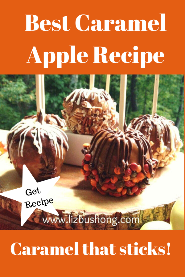 Caramel Apple Recipe with Caramel that Sticks! Lizbushong.com