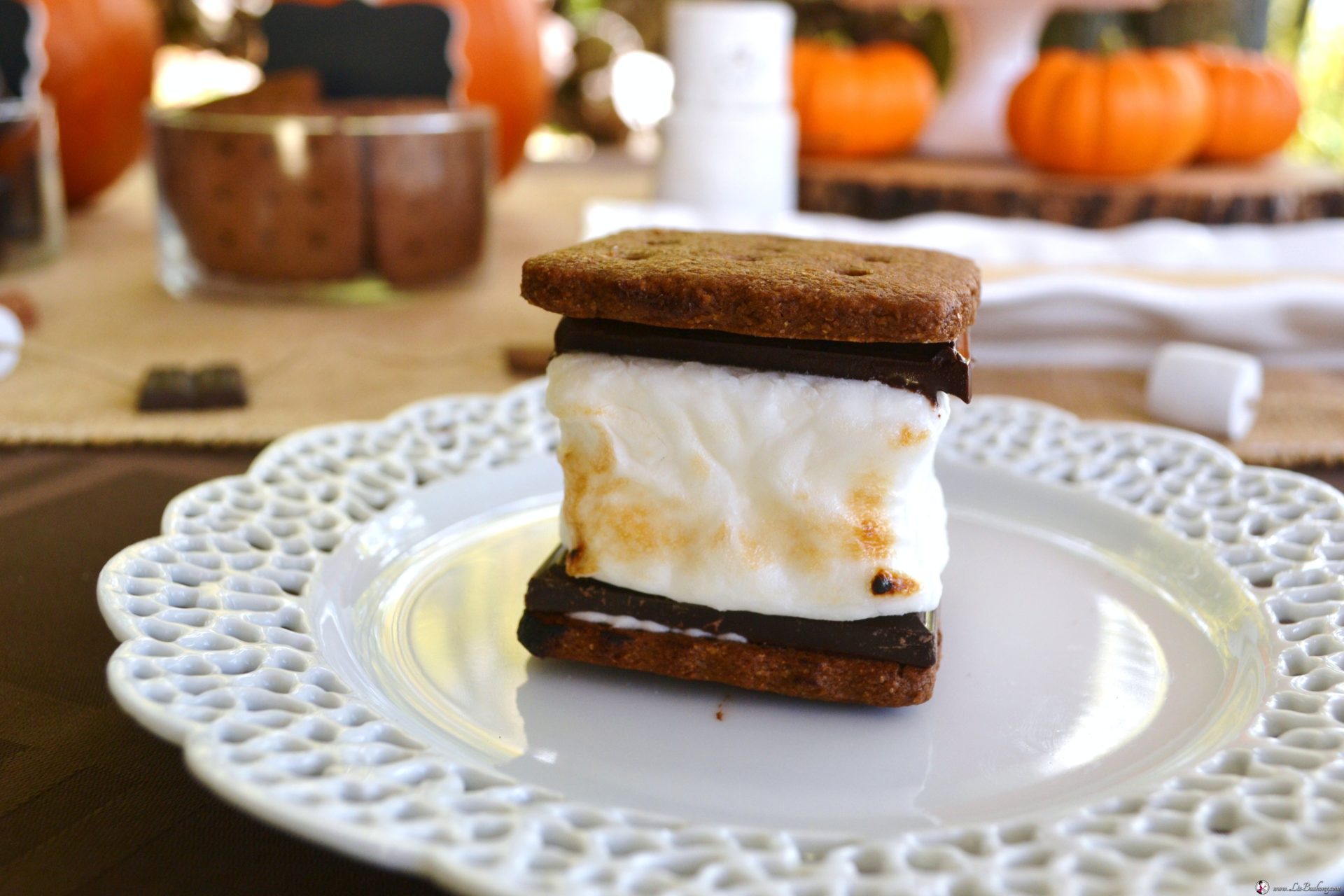 smore pumpkin dessert buffet:smore|www.lizbushong.com