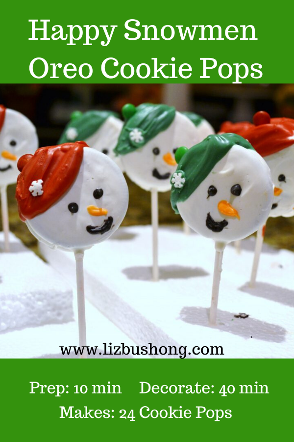 Happy Snowmen Oreo Cookie Pops