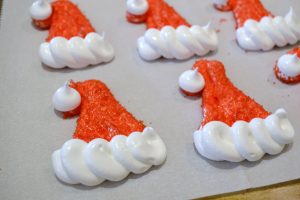 Santa Hat Meringue- ready to bake