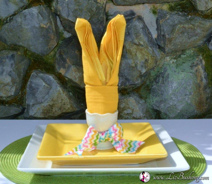 Bunny Ears napkin fold- step 20-www.lizbushong.com