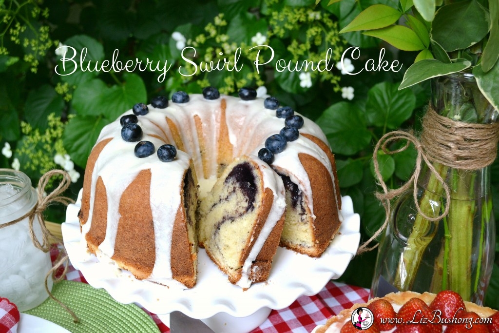 Blueberry Swirl Pound Cake with lettering-www.lizbushong.com