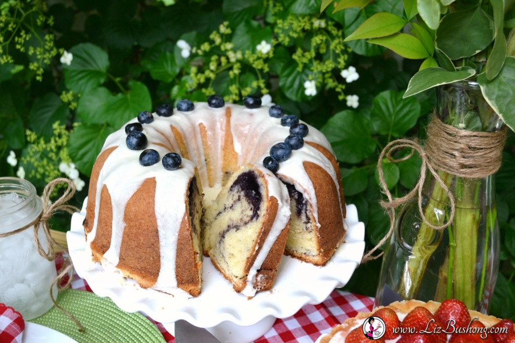 Blueberry Swirl pound cake-www.lizbushong.,com