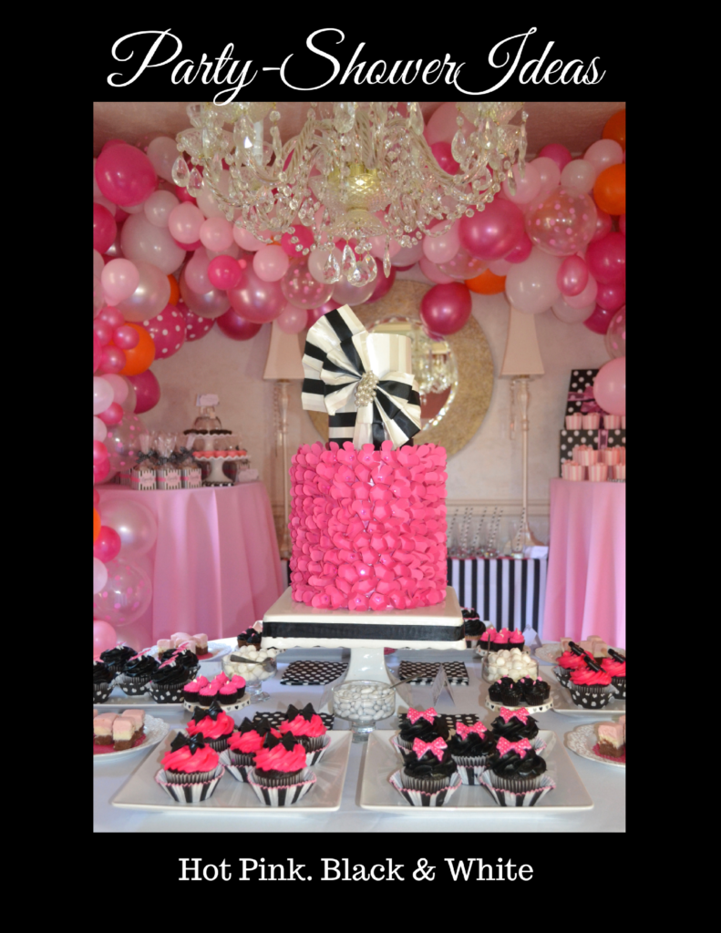 Pink black party decorating ideas 