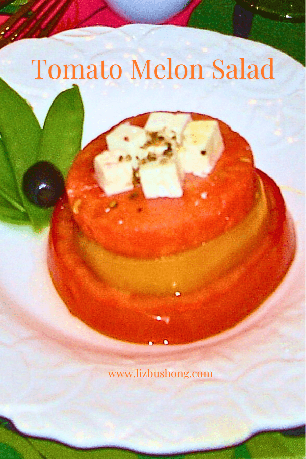 How to make a n individual serving tomato melon feta salad lizbushong.com