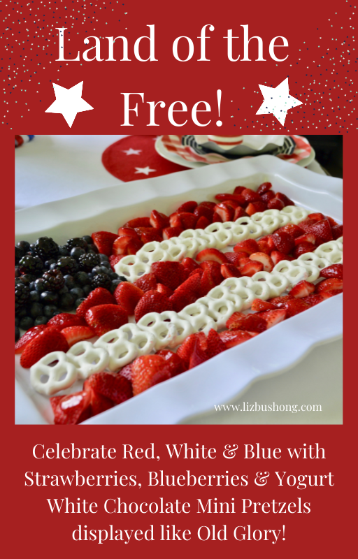 How to make red, white and blueberry flag appetizer lizbushong.com