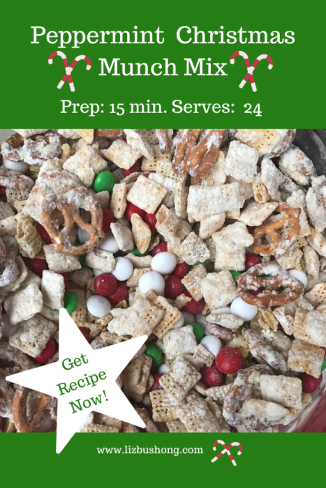 Peppermint Christmas Munch Mix Recipe