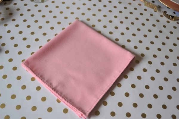 Arrow Dart Napkin-step 1 Fold-Best Pink and Gold tablesetting-lizbushong.com