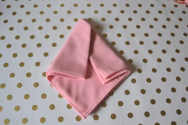 Arrow Dart Napkin-step 4 Fold-Best Pink and Gold tablesetting-lizbushong.com