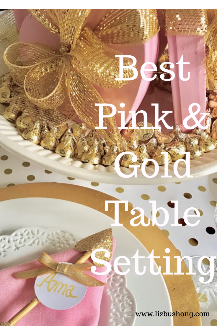 DIY Best Pink and Gold Table Setting - Liz Bushong