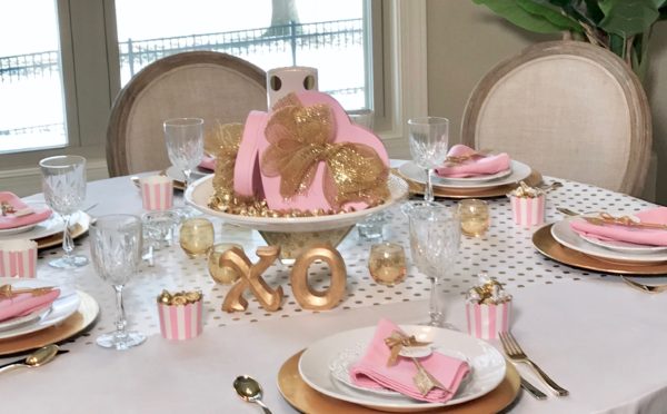 Best Pink and Gold Tablesetting lizbushong.com