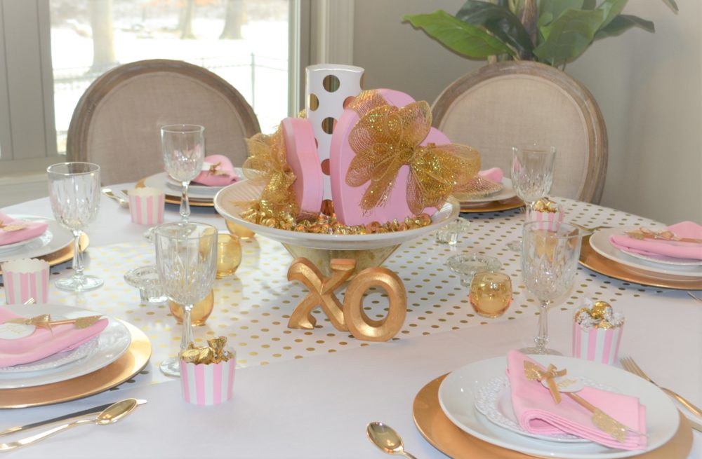 Best Pink and Gold Tablesetting-lizbushong.com