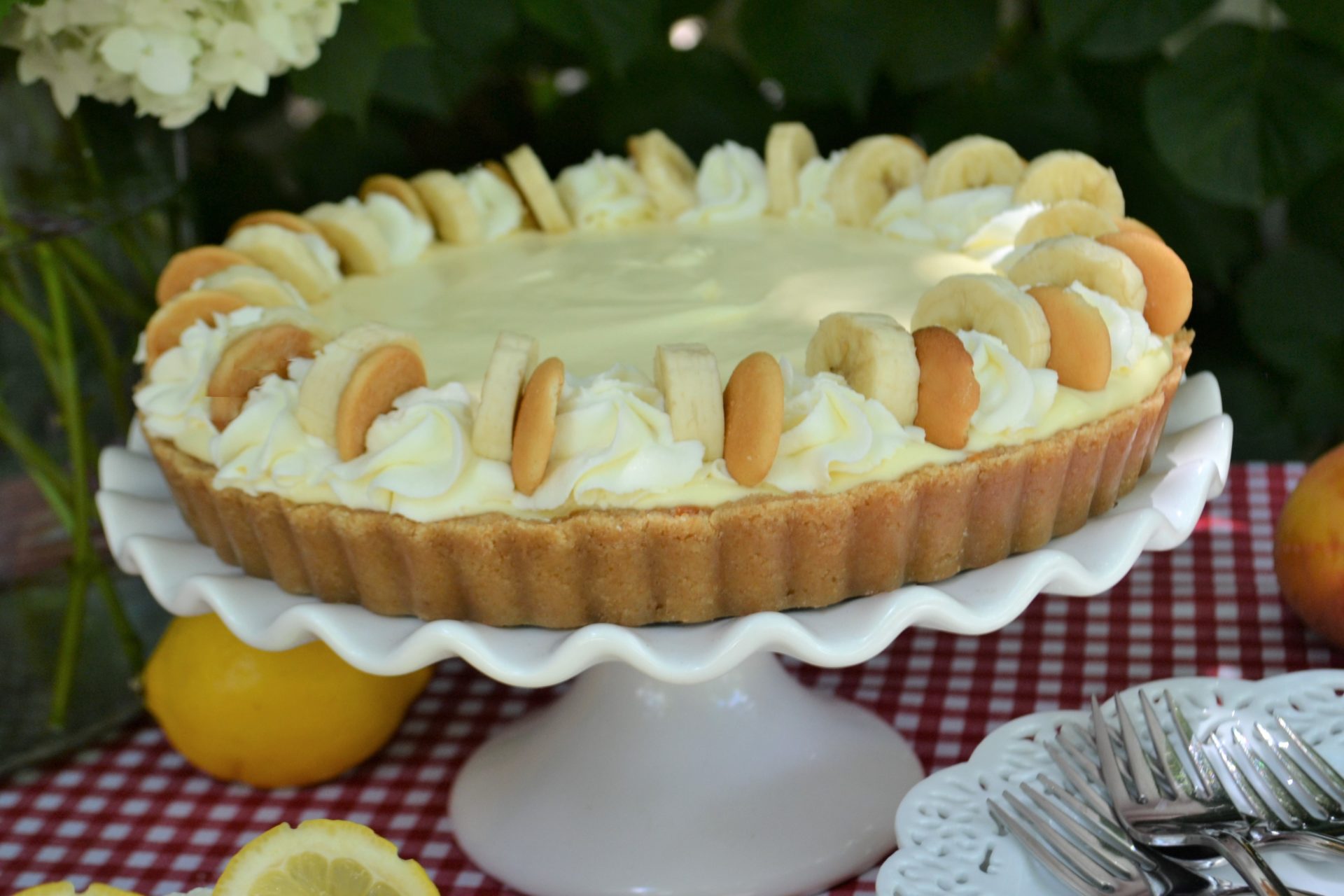 Slice of Summer Pies three cream filled easy to make pies, lemon cream, peaches & cream, Caramel banana cream pie recipe