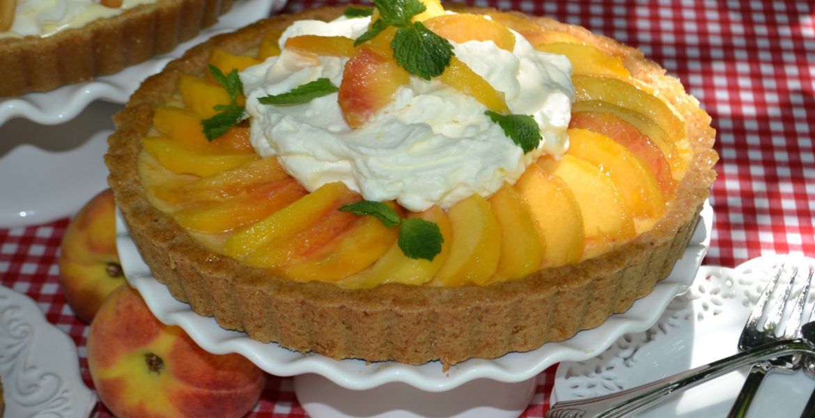 Peach Cream Pie Recipe lizbushong.com