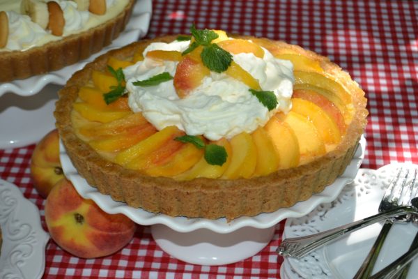 Peach Cream Pie Recipe lizbushong.com