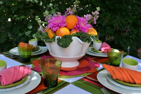 How to make a fruit & floral tablescape lizbushong.com