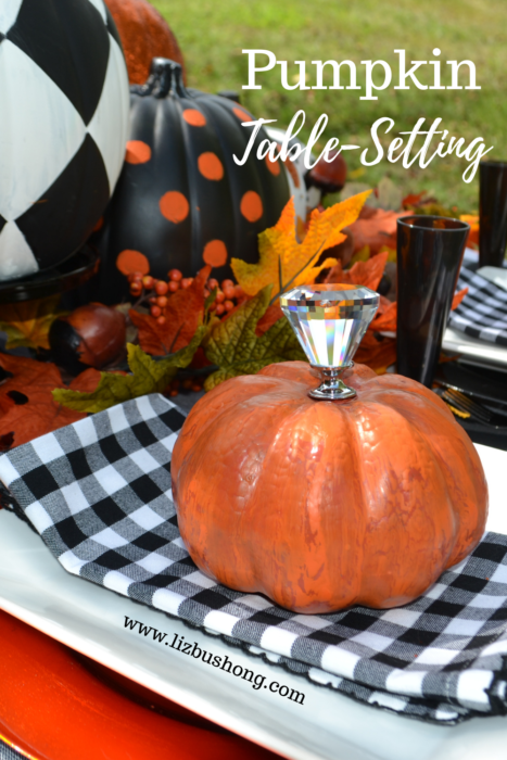 Create a pretty Pumpkin Placesetting DIY lizbushong.com