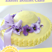 Lemon Marshmallow Easter Bonnet Cake lizbushong.com