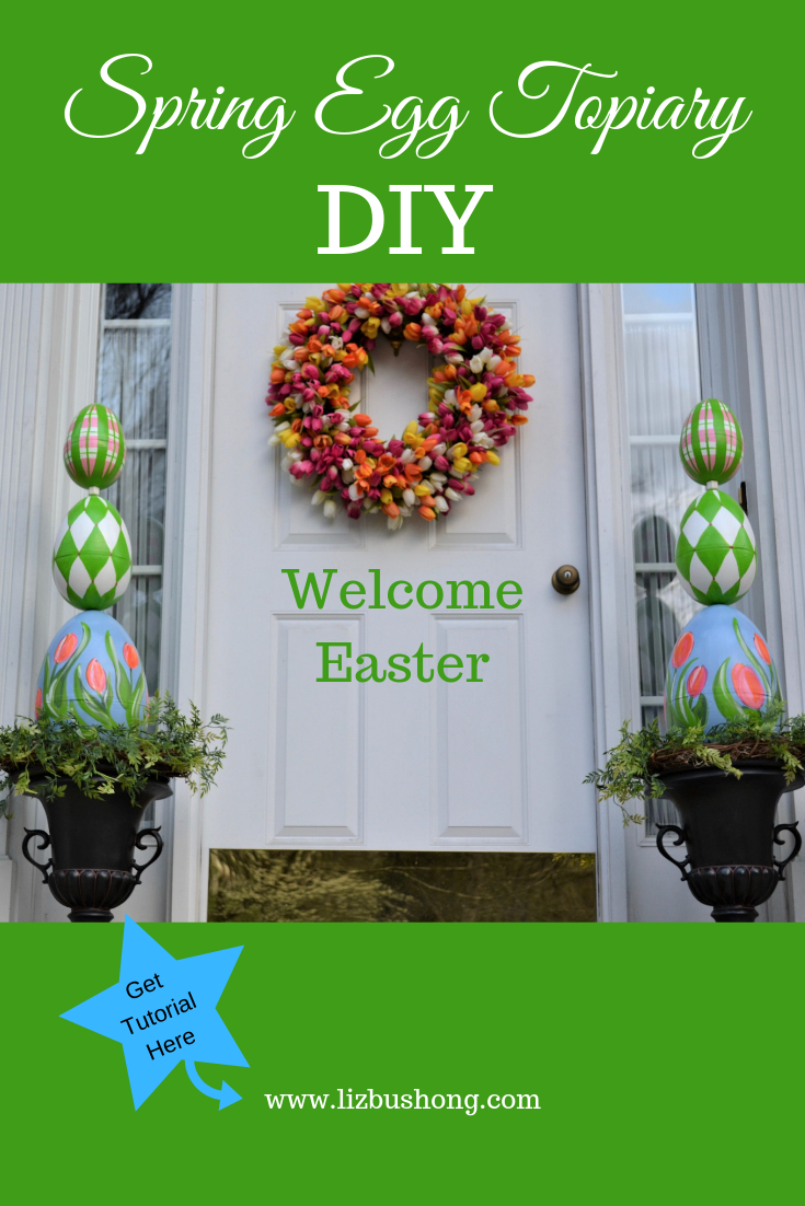 How to Make Spring Egg Topiary DIY lizbushong.com