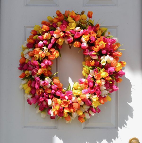 Spring Tulip Wreath DIY - Liz Bushong