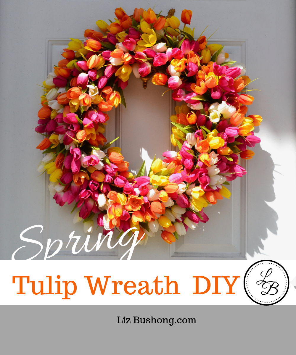 SpringTulip Wreath DIY lizbushong.com png