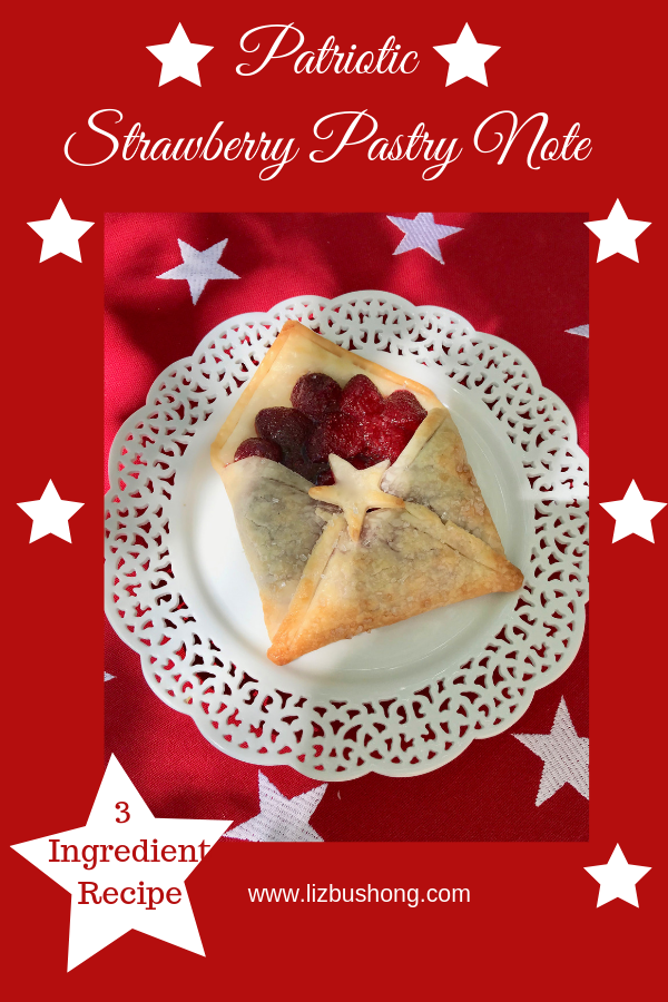 Patriotic Strawberry Pastry Note-lizbushong.com