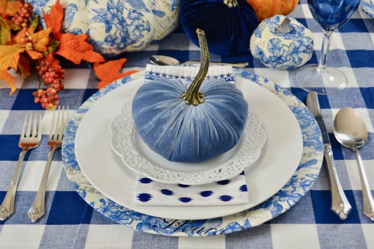 DIY How to Decoupage Chinoiserie Faux Pumpkins