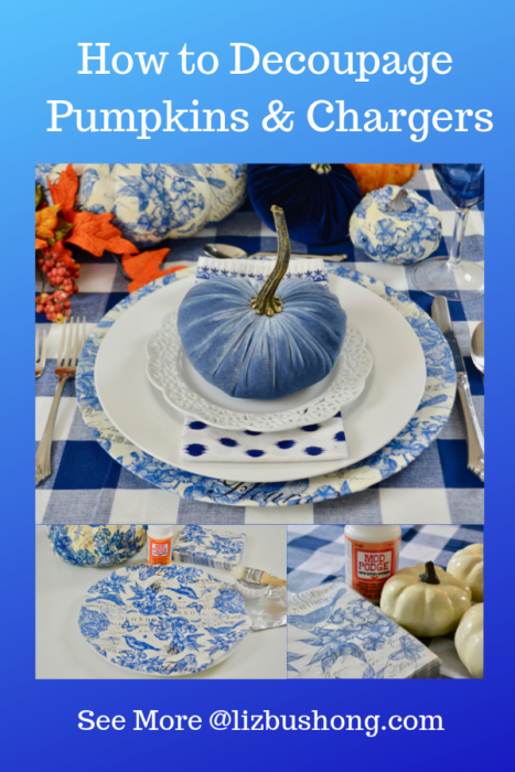 How to Decoupage Pumpkins & Chargerslizbushong.com