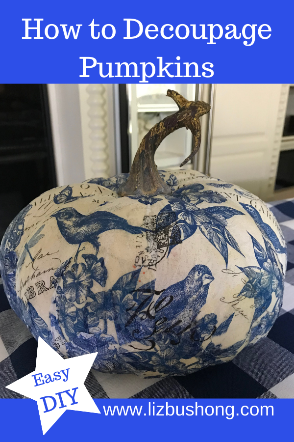 Easy DIY Decoupage Pumpkins