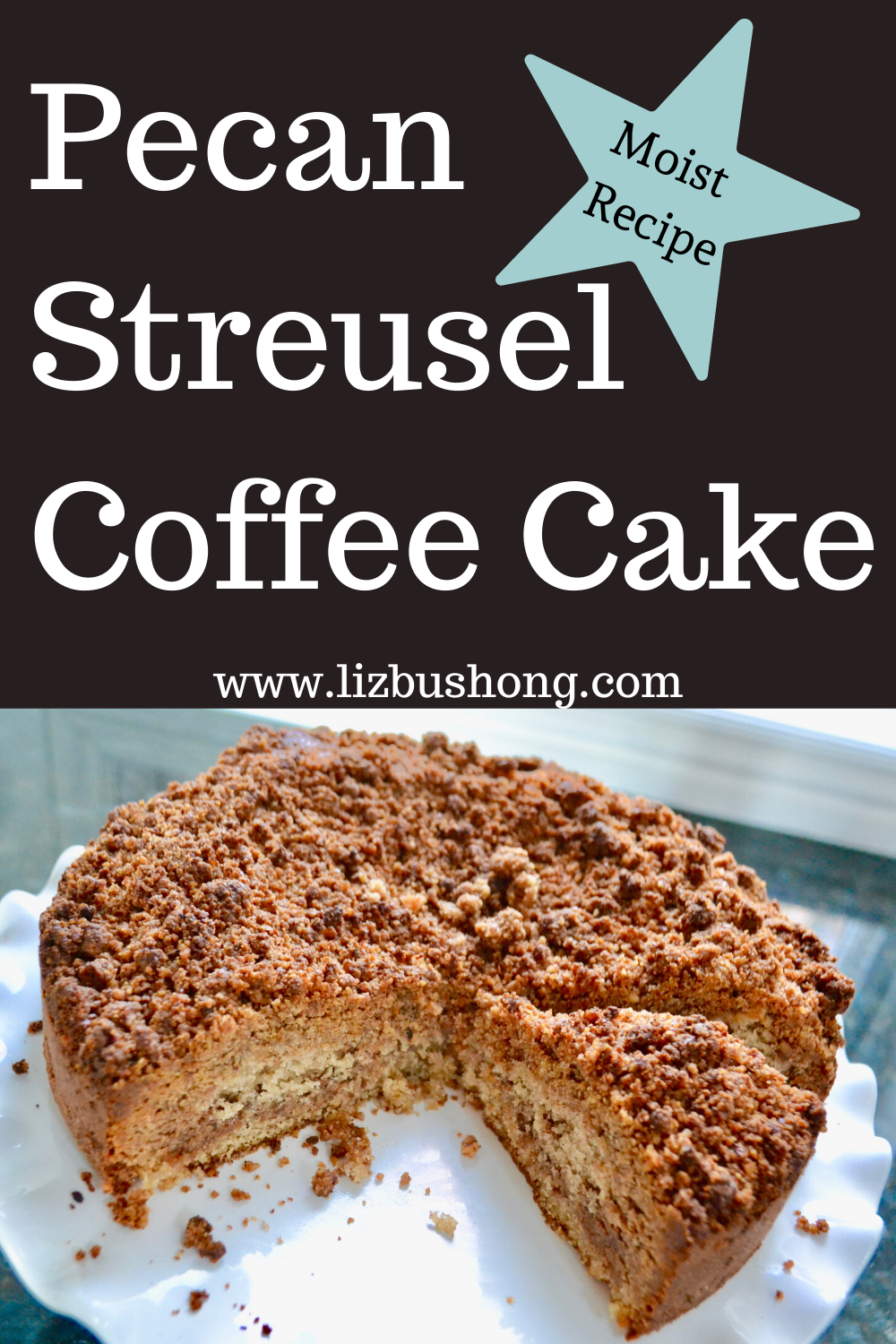 Super Moist Pecan Streusel Coffee Cake lizbushong.com