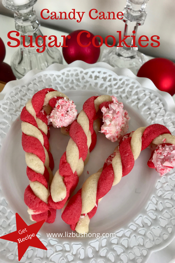 Candy Cane Sugar Cookie Recipe lizbushong.com