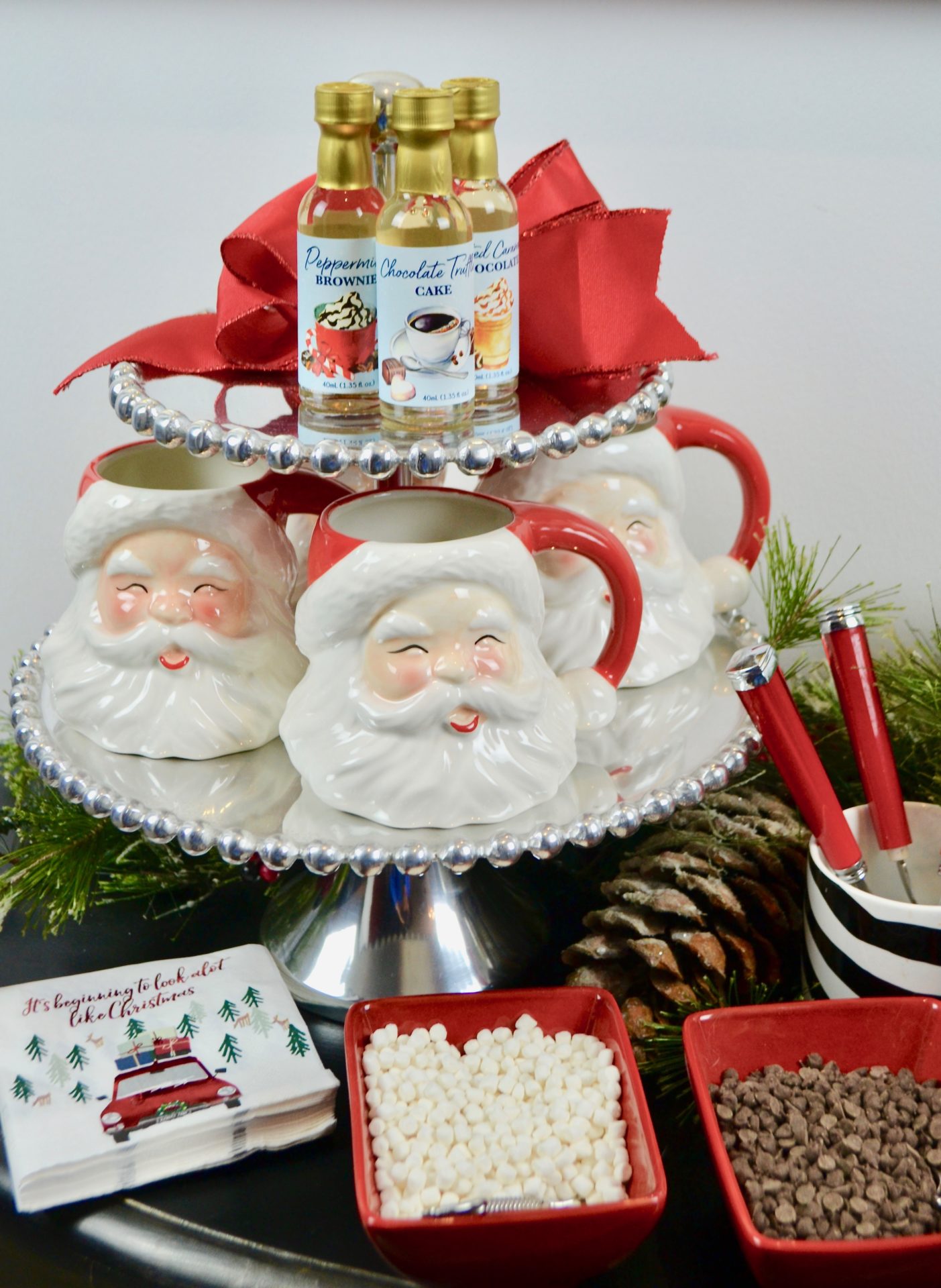 Create a Vintage Farmhouse-Style Christmas Hot Chocolate Bar