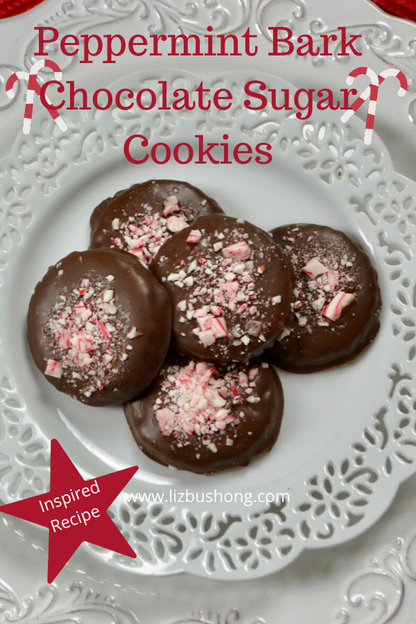 Peppermint Bark Chocolate Sugar Cookies - Liz Bushong