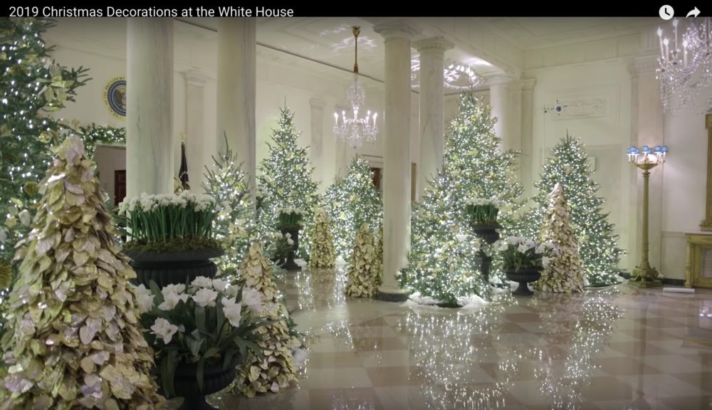 White House Christmas Decor 2019 Cross Hall 