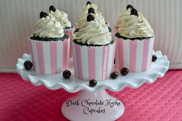 Dark Chocolate Mocha Cupcake Recipe lizbushong.com