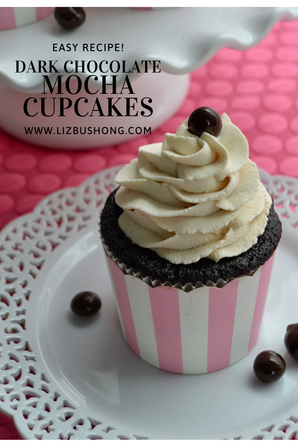 Dark Chocolate Mocha Cupcake Recipe lizbushong.com